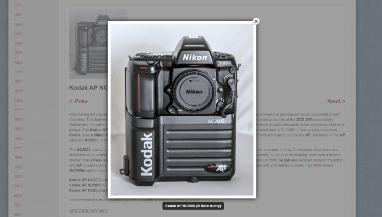 Front view of a Kodak AP NC2000 digital camera with Nikon branding, displayed against a plain background.